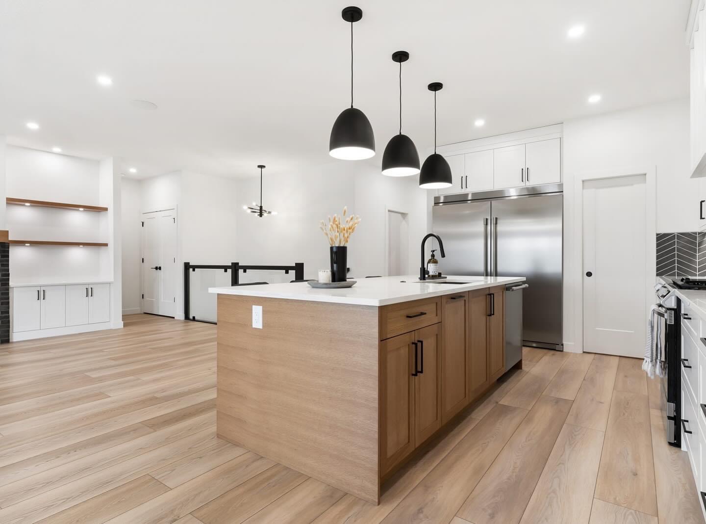 Kitchen with countertops white